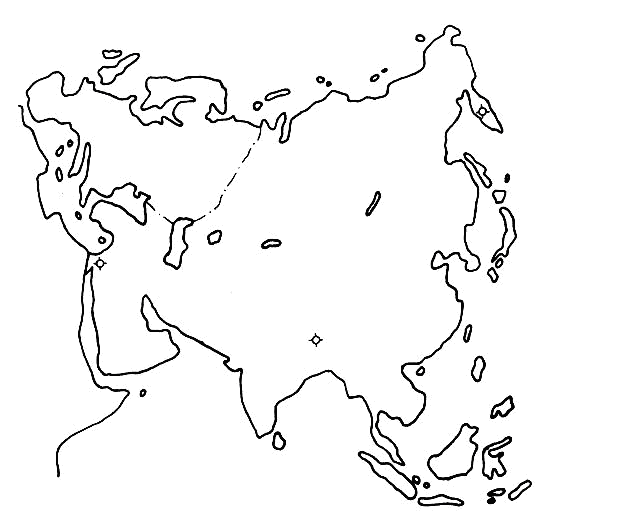 Mapa Asie